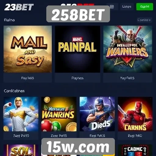 Comparação de jogos disponíveis no 258BET